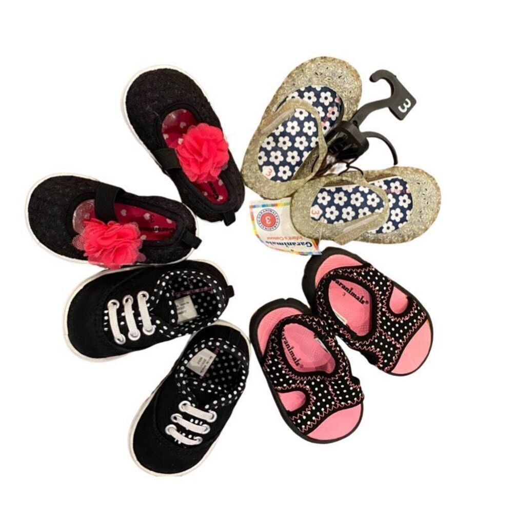 Toddler Shoe Bundle 4 Pairs Garanimals Size 3